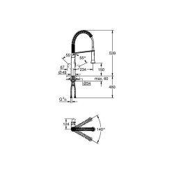 Grohe Küchenarmatur  K7, Profi-Brause medium