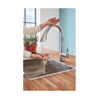Grohe Küchenarmatur Zedra Touch, C-Auslauf Dualbrause