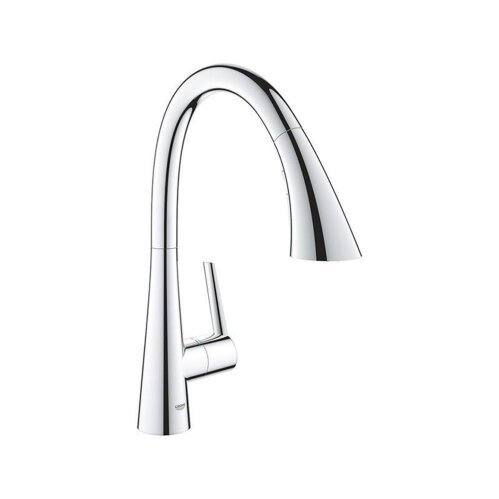 Grohe Küchenarmatur  Zedra, C-Auslauf 3-brause, Laminarstrahl, Brause, Bladestrahl