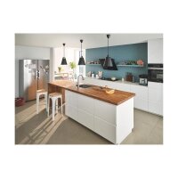 Grohe Küchenarmatur Zedra, C-Auslauf, 3-brause, Laminarstrahl, Brause, Bladestrahl, supersteel