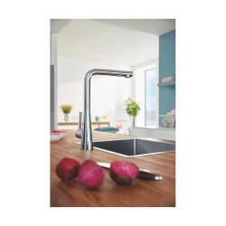 Grohe Küchenarmatur Zedra, L-Auslauf Dualbrause