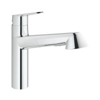 Grohe Küchenarmatur  Eurodisc Cosmopolitan, mittelhoher Auslauf, herausziehbare Brause