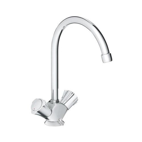 Grohe Küchenarmatur Costa L, Zwei Griffe, Niederdruck, Kettenhalteröse