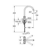 Grohe Küchenarmatur Costa L, Zwei Griffe