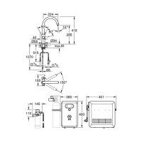 Grohe Küchenarmatur Blue Professional C-Auslauf (Festauslauf)