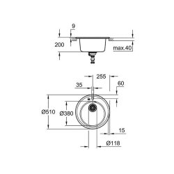 Grohe Einbaubecken K200 50-C 51 1.0