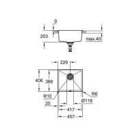 Grohe Unterbaubecken K700U 50-C 45,7/40,6 1.0