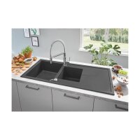 Grohe Einbauspüle K400 80-C 116/50 1.5 rev, granit schwarz