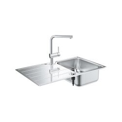 Grohe Einbauspülen-Set, K500 Edelstahlspüle +...