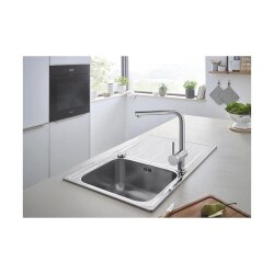 Grohe Einbauspülen-Set, K500 Edelstahlspüle + Minta Armatur