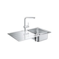 Grohe Einbauspülen-Set, K500 Edelstahlspüle + Minta Armatur
