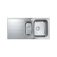 Grohe Einbauspüle K500 60-S 100/50 1.5 rev, Edelstahl