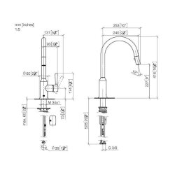 Dornbracht VAIA Einhebelmischer Pull-down mit Brausefunktion I  Küchenarmatur Wasserhahn Spültischarmatur