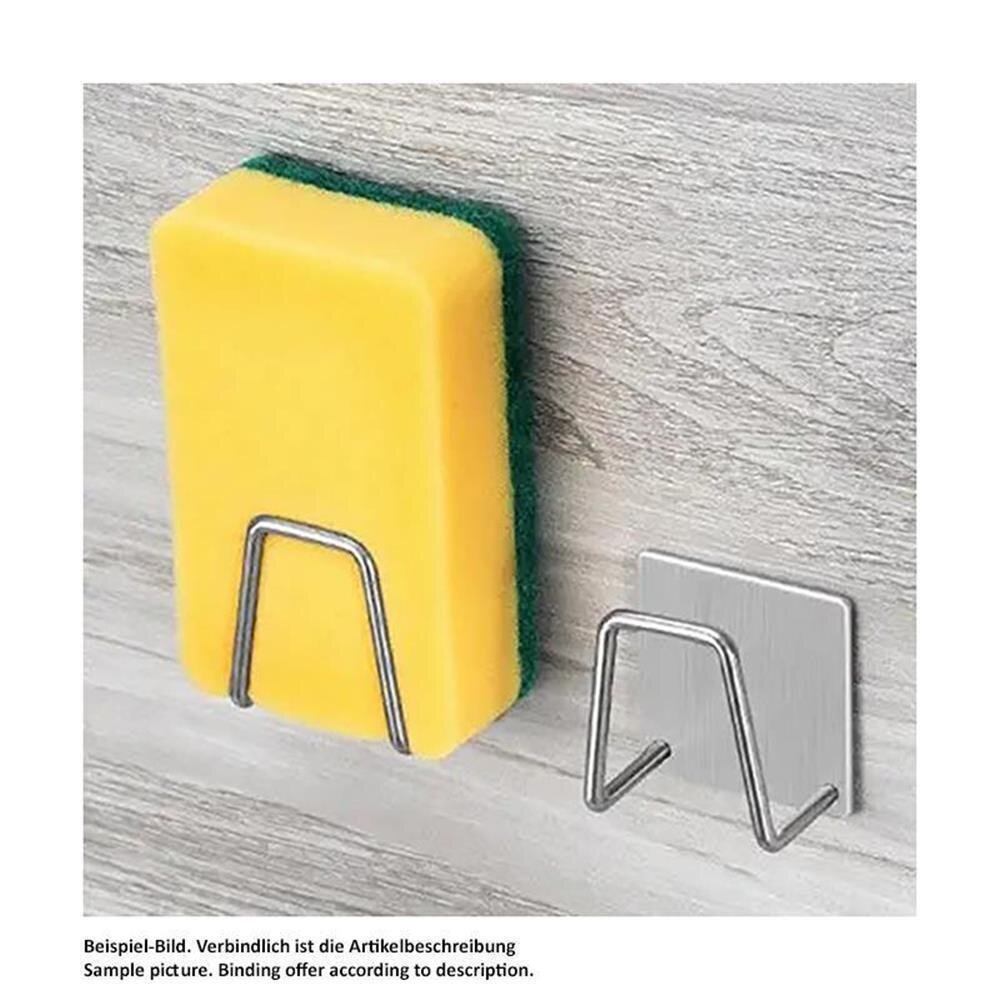 4 Stück Schwammhalter Küche Selbstklebend - Edelstahl Halterungen Für Spülbecken & Bad