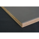 Linoleum-Tischplatte / Trägermaterial Multiplex / 21 mm stark / gerade Kante / rund d=70 cm