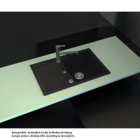 Schock Einbauspüle Cristalite Lima D-100 S A GCR Croma Exzenterbedienung