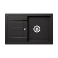 Schock Unterbauspüle Cristalite Lima D-100 S U GNE Nero Exzenterbedienung