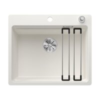 BLANCO Einbaubecken ETAGON 6-F Silgranit, flächenbündig einbaubar | InFino Ablauf | weiß