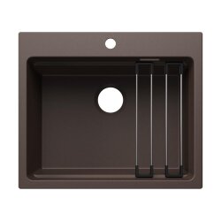 BLANCO Einbaubecken ETAGON 6 Silgranit InFino, ohne Ab- und Überlaufgarnitur, café