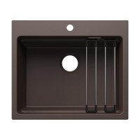 BLANCO Einbaubecken ETAGON 6 Silgranit InFino, ohne Ab- und Überlaufgarnitur, café