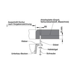 BLANCO Unterbaubecken SUBLINE 400-U Silgranit, InFino, ohne Ab- und Überlaufgarnitur, weiß