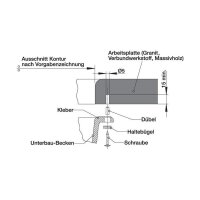 BLANCO Unterbaubecken SUBLINE 400-U Silgranit, InFino, ohne Ab- und Überlaufgarnitur, weiß