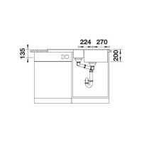 BLANCO Einbauspüle ADIRA 6 S Silgranit, InFino, weiß
