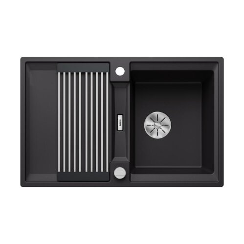 BLANCO Einbauspüle ADIRA 45 S Silgranit, InFino, schwarz