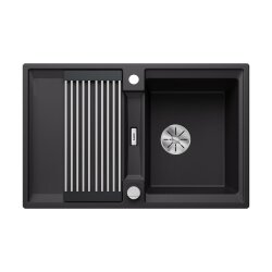 BLANCO Einbauspüle ADIRA 45 S Silgranit, InFino, schwarz