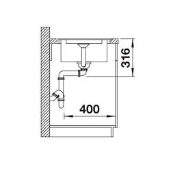 BLANCO Einbauspüle ADIRA XL 6 S-F Silgranit, flächenbündig einbaubar, InFino, softweiß