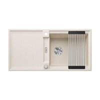 BLANCO Einbauspüle ADIRA XL 6 S-F Silgranit, flächenbündig einbaubar, InFino, softweiß