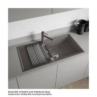 BLANCO Einbauspüle ADIRA XL 6 S-F Silgranit, flächenbündig einbaubar, InFino, softweiß