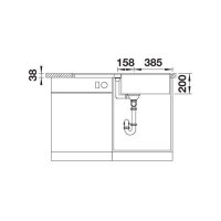 BLANCO Einbauspüle ADIRA XL 6 S-F Silgranit, flächenbündig einbaubar, InFino, softweiß