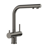 BLANCO Küchenarmatur FONTAS II, Festauslauf, satin dark steel