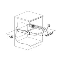 BLANCO Abfallsammler-Zubehör Flat Drawer 60 H