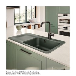 Systemceram Einbauspüle Juna 90 Becken links Excenterbetätigung Fango