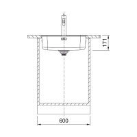 Franke Einbaubecken Smart SRX 210-50 A Edelstahl, Handbetätigung
