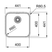 Franke Einbaubecken Smart SRX 210-40 Edelstahl,Handbetätigung