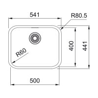 Franke Unterbaubecken Smart SRX 110-50 Edelstahl