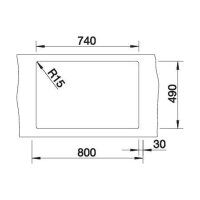BLANCO Einbaubecken CLARON 700-IF Dark Steel