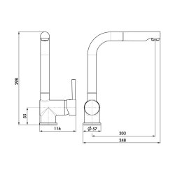 Naber Küchenarmatur Drive 2, schwarz matt