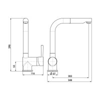 Naber Küchenarmatur Drive 2, schwarz matt