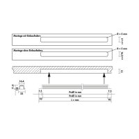 Naber LUMICA Ricol Farbwechsel LED, Einbauleuchte, L 2600 mm