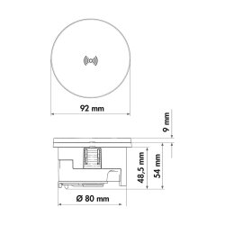 Evoline® Circle80 DisQ, Einbausteckdosenelemente, mit...