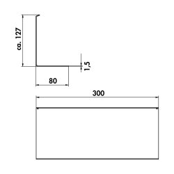 Naber transFORM Ablage 1, Relingsystem, schwarz matt