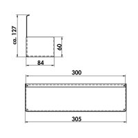 Naber transFORM Ablage 2, Relingsystem, schwarz matt