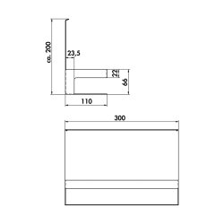 Naber transFORM Flaschenhalter, Relingsystem, schwarz matt