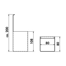 Naber transFORM Köcher, Relingsystem, schwarz matt