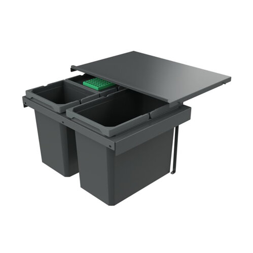 Naber Abfallsammler Cox Stand-UP® 350 S/600-3, für vorhandenen Auszug, anthrazit