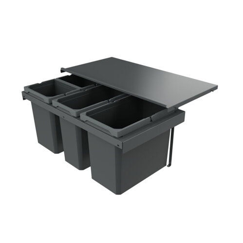 Naber Abfallsammler Cox Stand-UP® 350 S/800-4, für vorhandenen Auszug, anthrazit